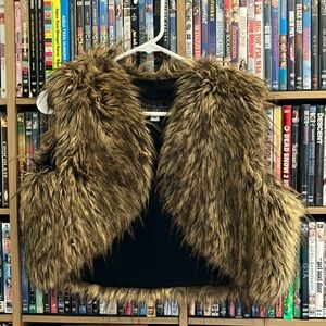 Fabulous Furs Brown Faux Fur Vest